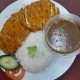 Chicken katsu curry with steam rice box